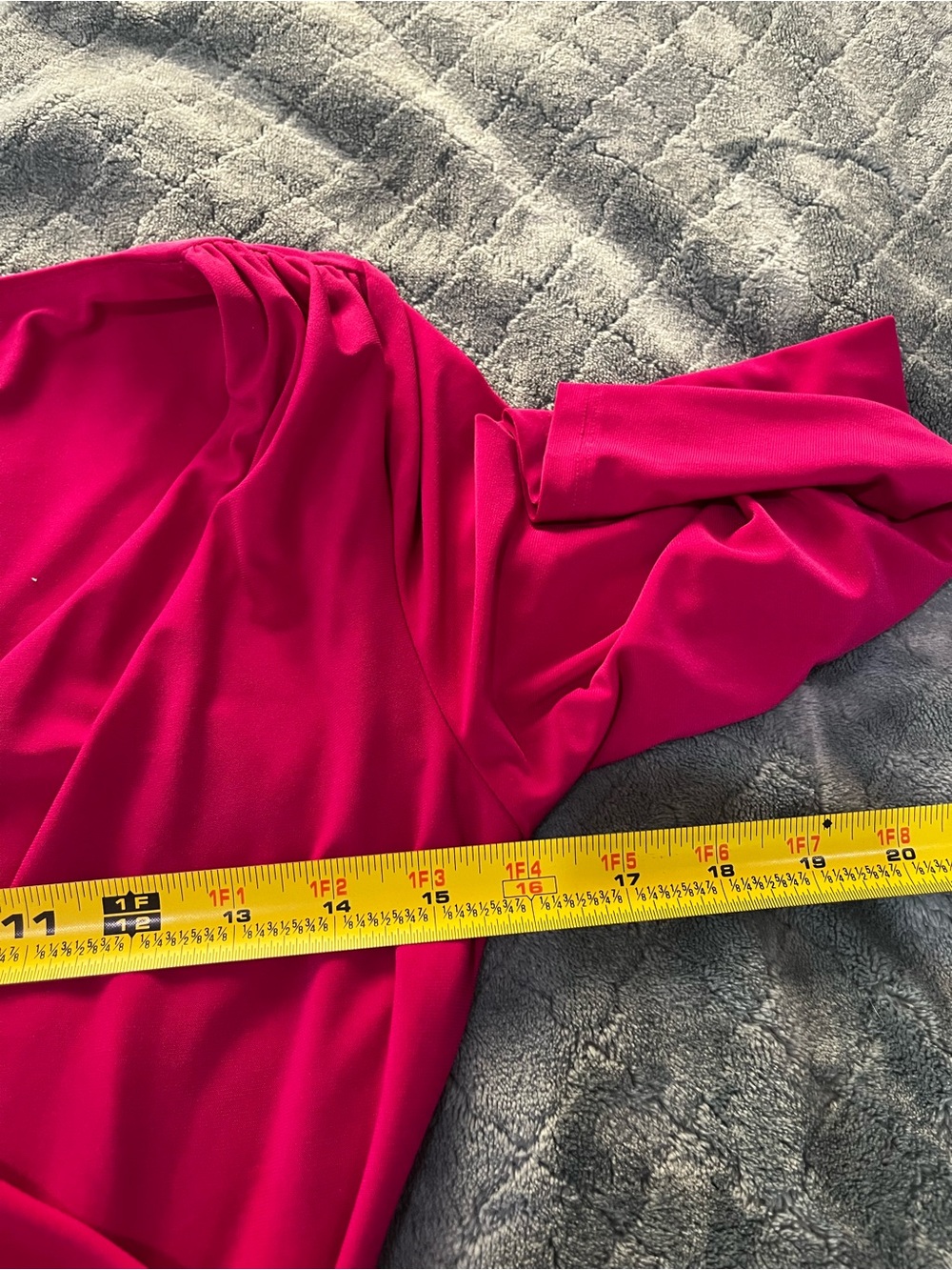 Lauren Ralph Lauren Fuchsia Wrap-Style Midi Dress - Picture 4 of 5